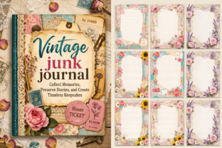 Vintage Junk Journal – Printable Graphic by KDP Studio · Creative Fabrica