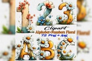 Watercolor Floral Alphabet and Letters Graphic by One-touch · Creative ...