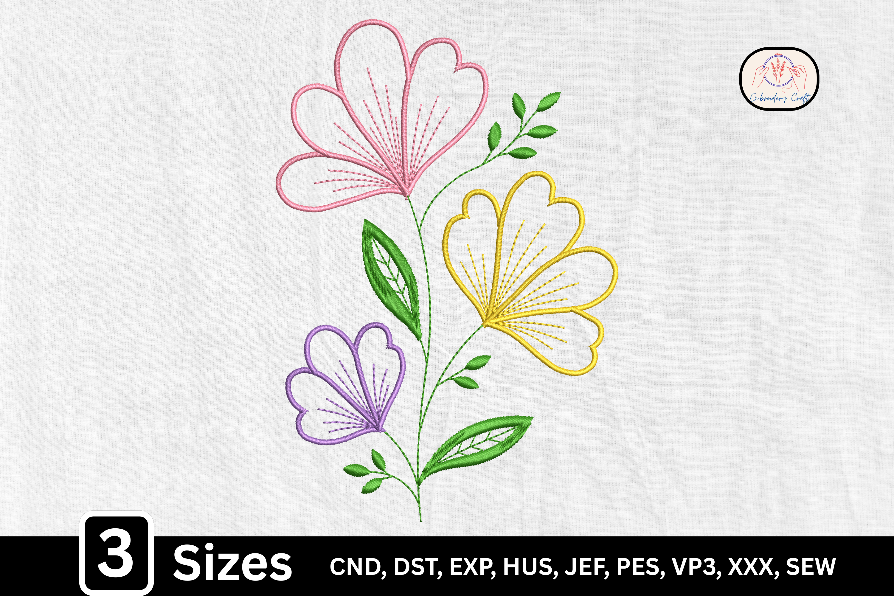 Whimsical Line Art Flower