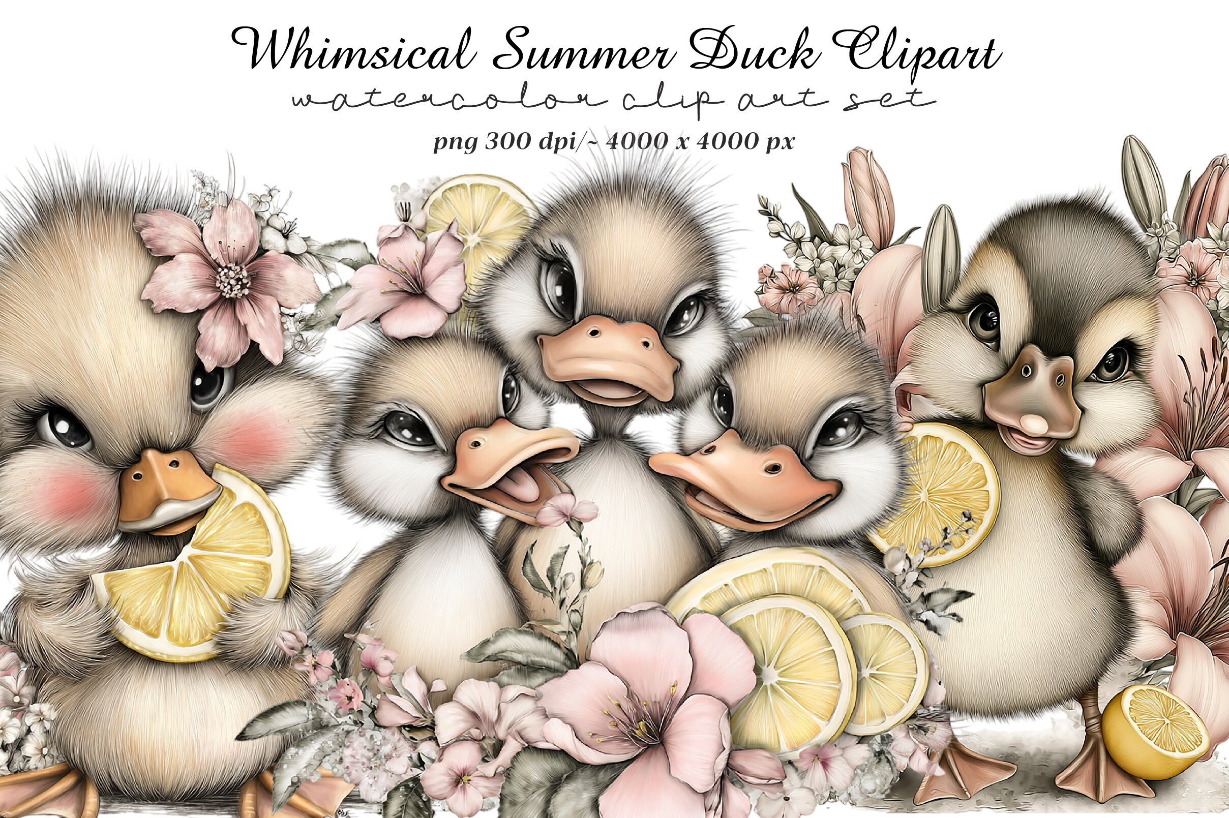 Whimsical Summer Duck Clipart Graphic by GatewayDesign · Creative Fabrica