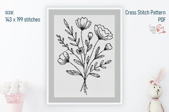 Wildflower Bouquet Cross Stitch Pattern