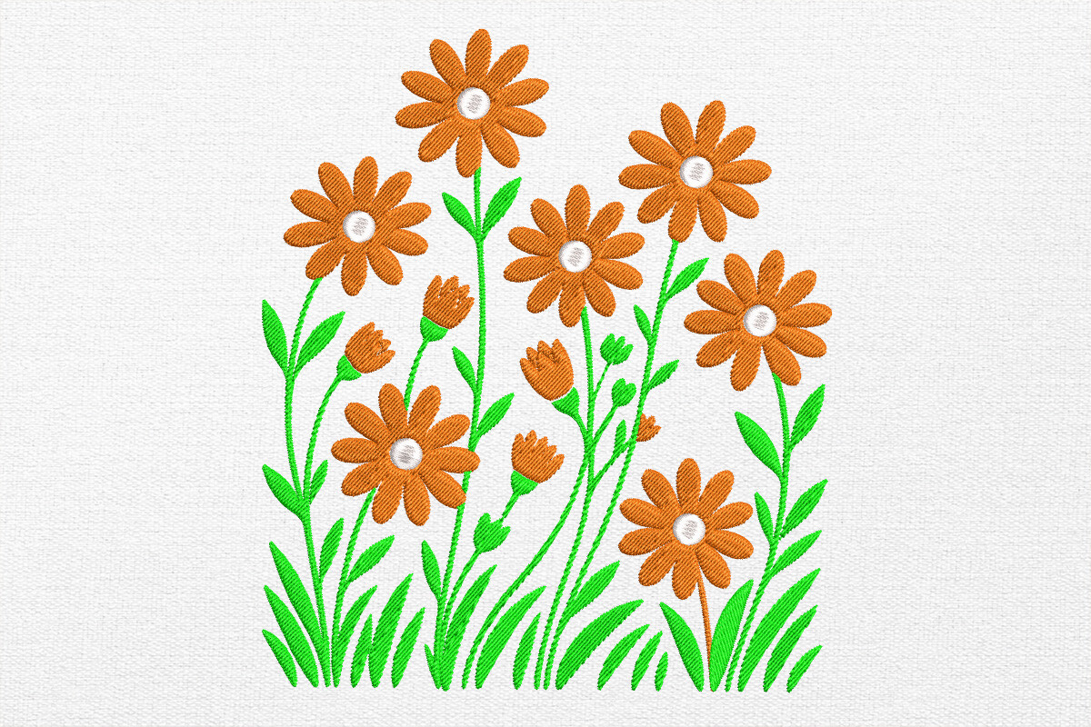 Wildflower Embroidery Design