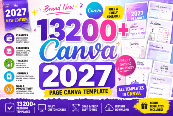 13200+ Canva Page Template | KDP 2027