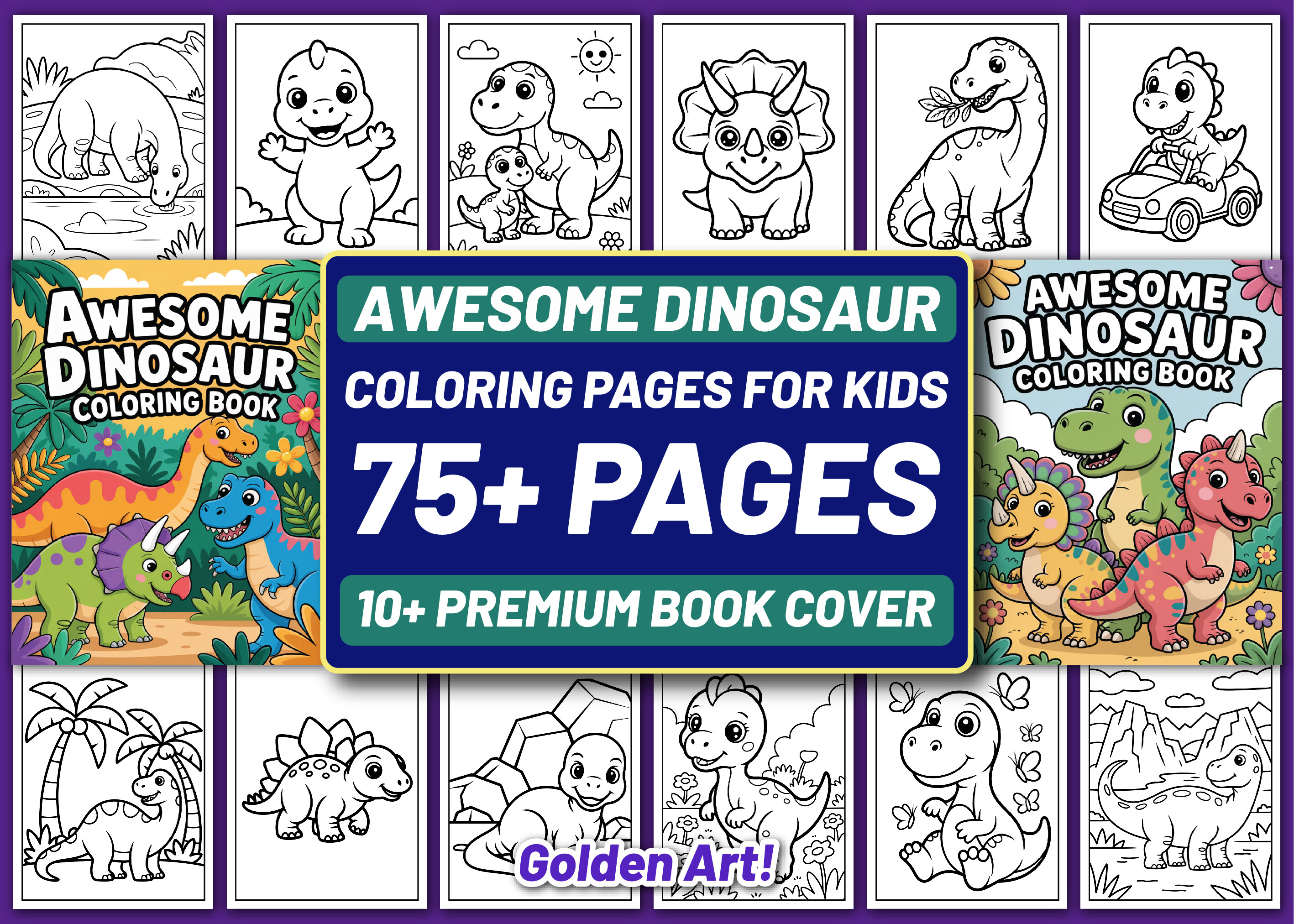 75 Awesome Dinosaur Coloring Pages