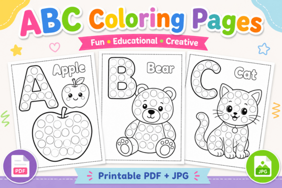 ABC Dot Marker Coloring Pages