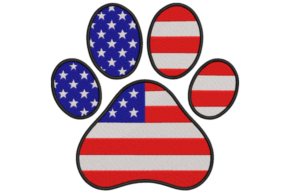 American Flag Paw