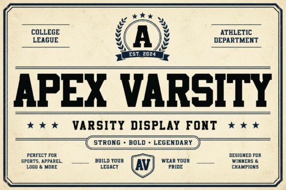 Apex Varsity Slab-Serif-Schriftarten Schriftart Von Wow Magic