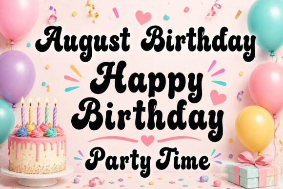 August Birthday Font - Preview 2