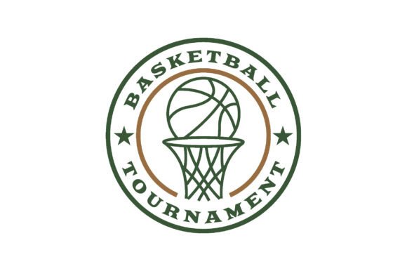 Basketball Tournament Logo with Ball Gráfico Logotipos Por ubeye studio