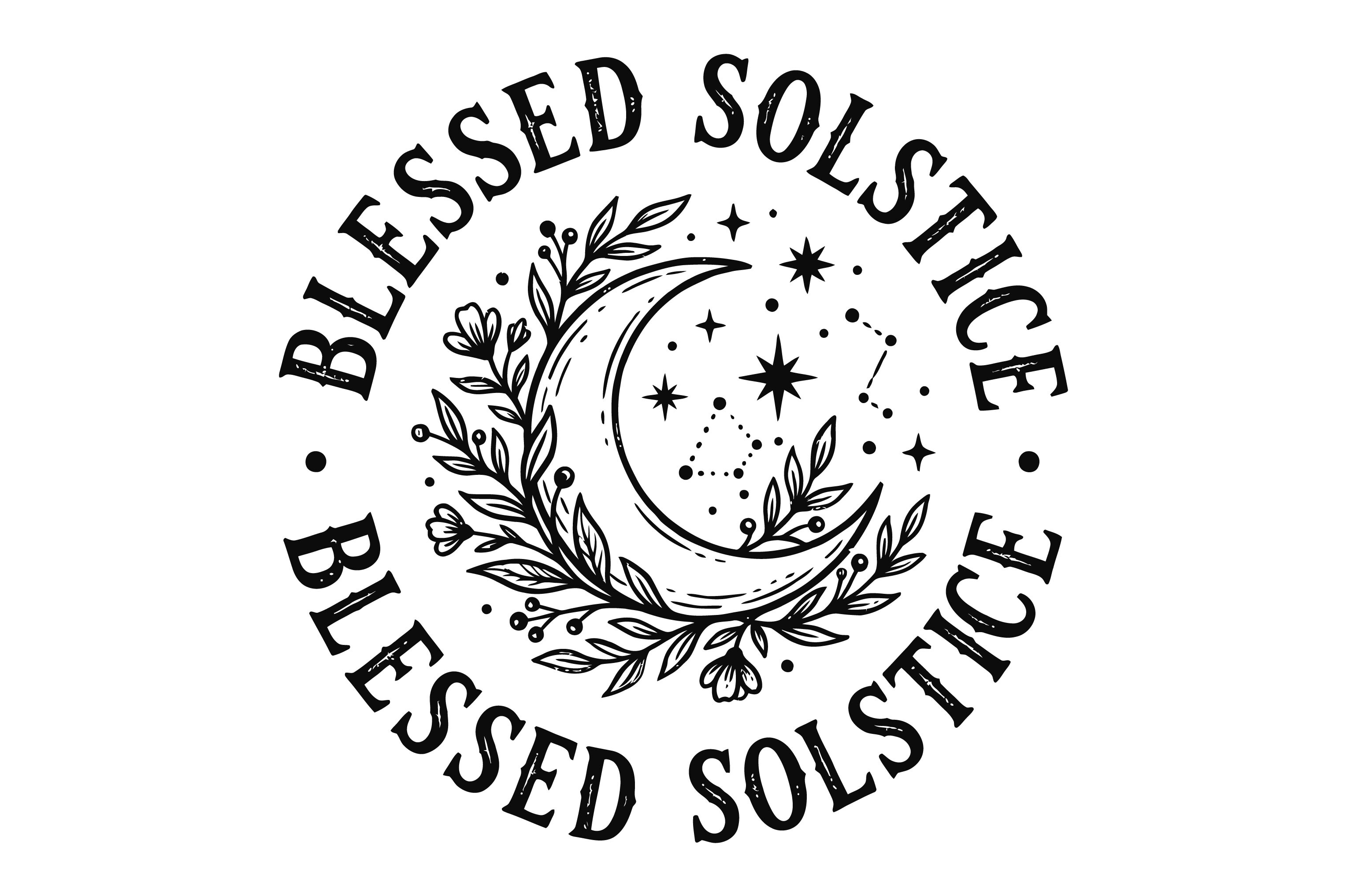 Blessed Solstice Moon Design