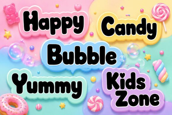 Bright Bubbly Font - Preview 1