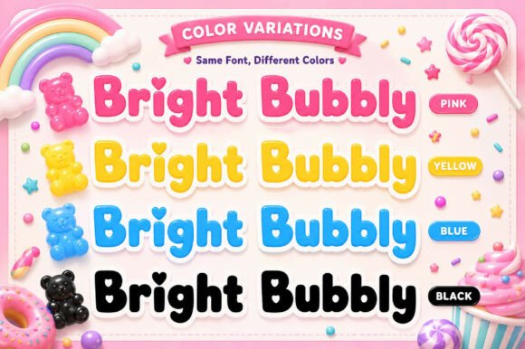 Bright Bubbly Font - Preview 3