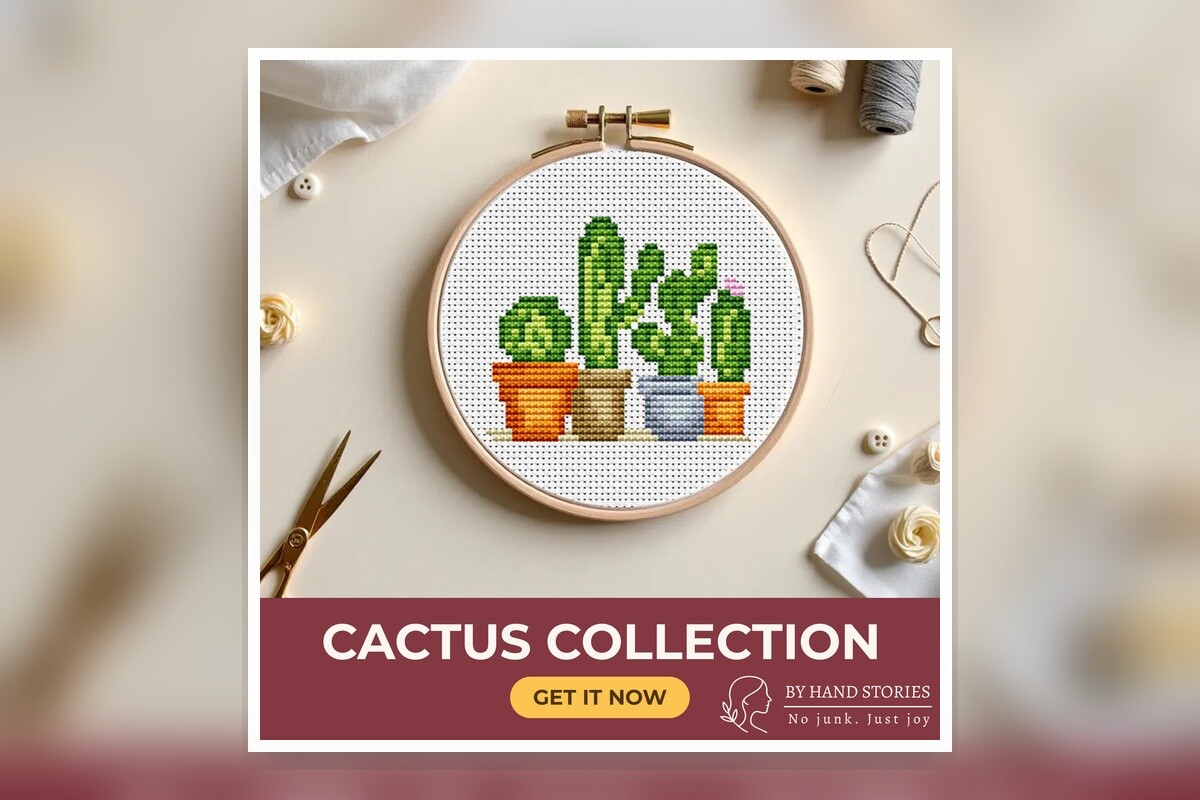 Cactus Collection Cross Stitch Pattern P
