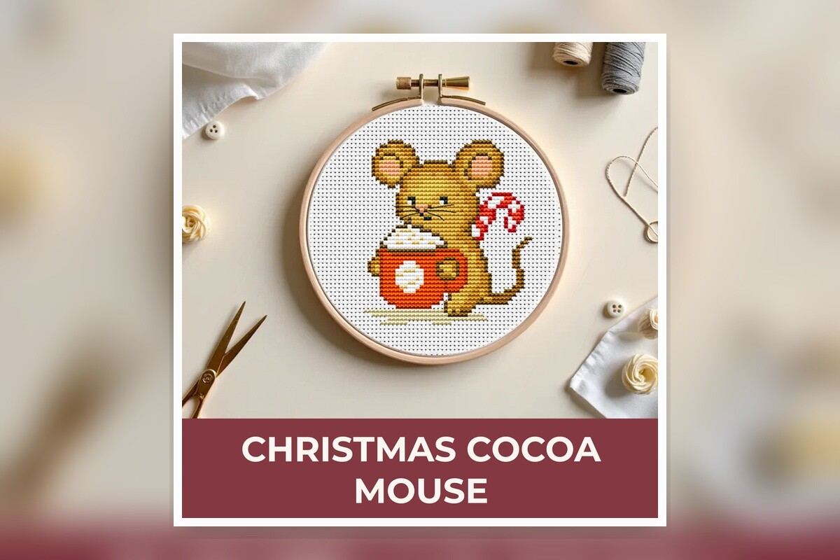 Christmas Cocoa Mouse Cross Stitch Patte