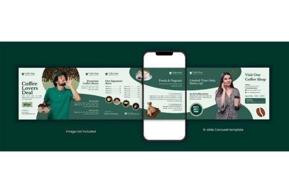 Preview of Coffee Shop Branding Carousel Template coffee shop social media template