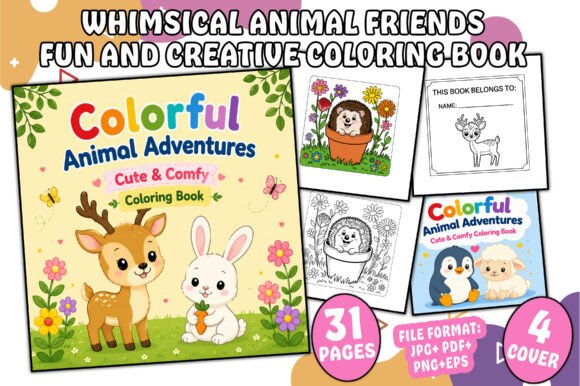 Colorful Animal Adventures Coloring Book