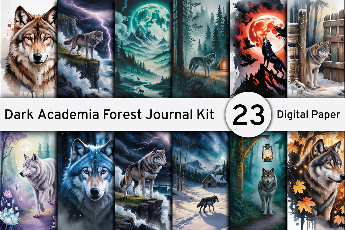 Dark Academia Forest Junk Journal Kit Graphic by Designs_Studio4 ...