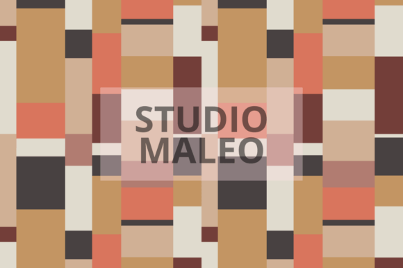 Earth Tone Geometric Blocks Pattern