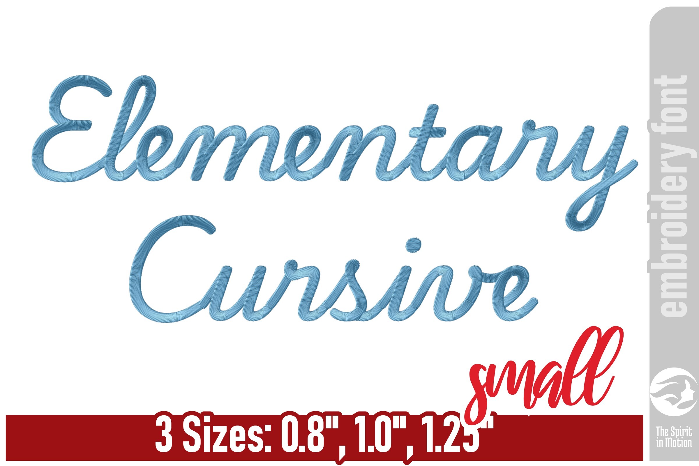 Elementary Cursive Embroidery Font - S