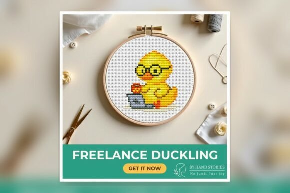 Freelance Duckling Cross Stitch Pattern