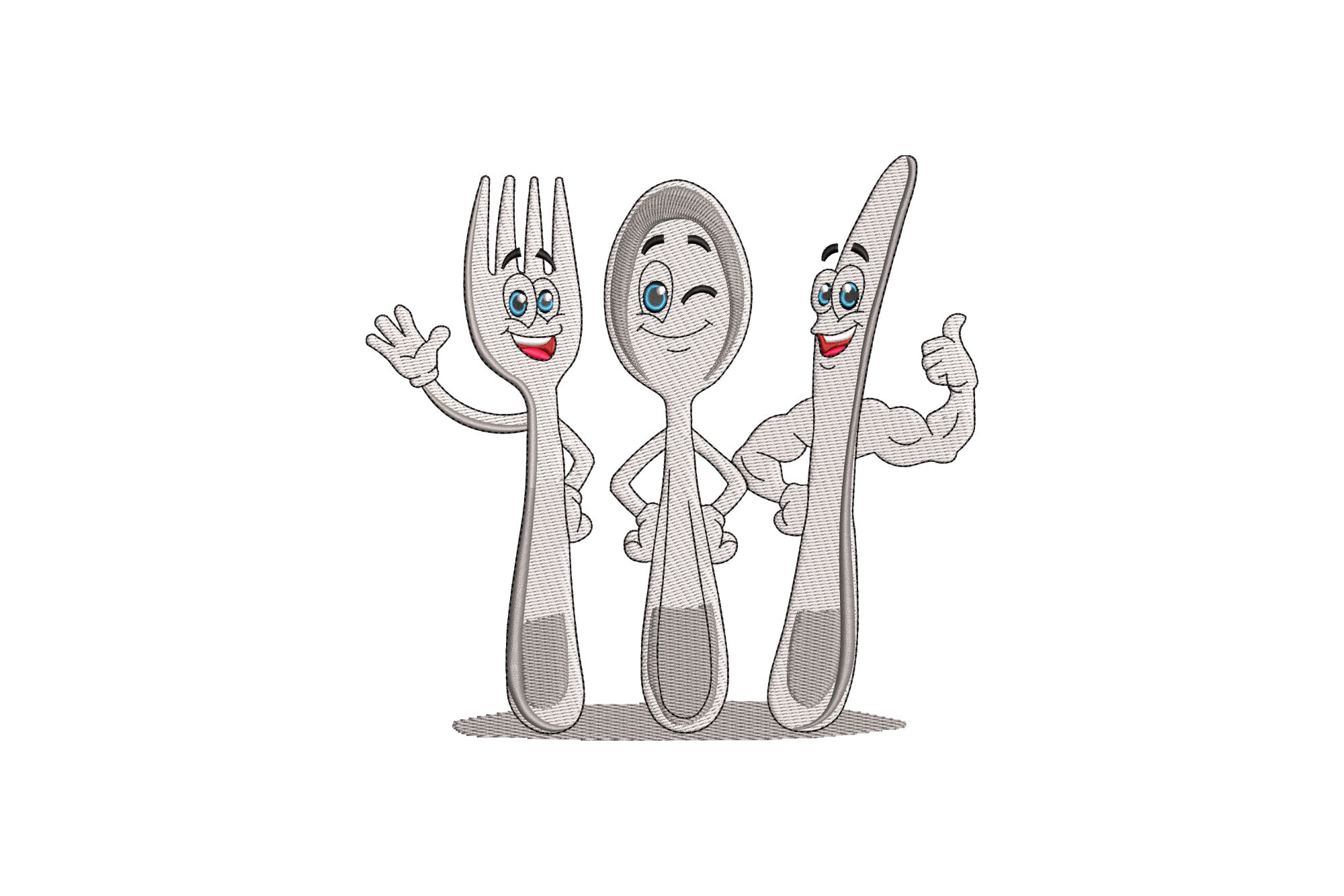 Funny Spoon and Fork