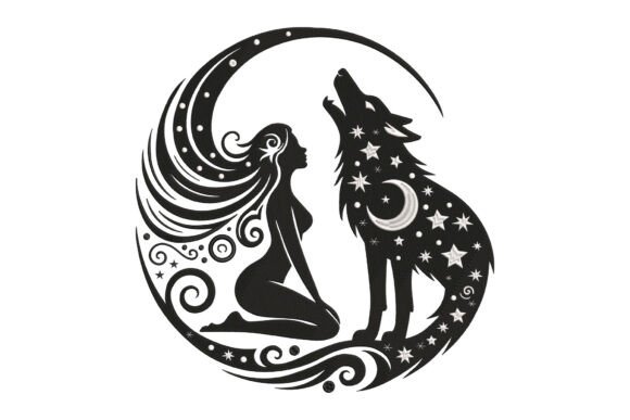 Girl with Howling Wolf