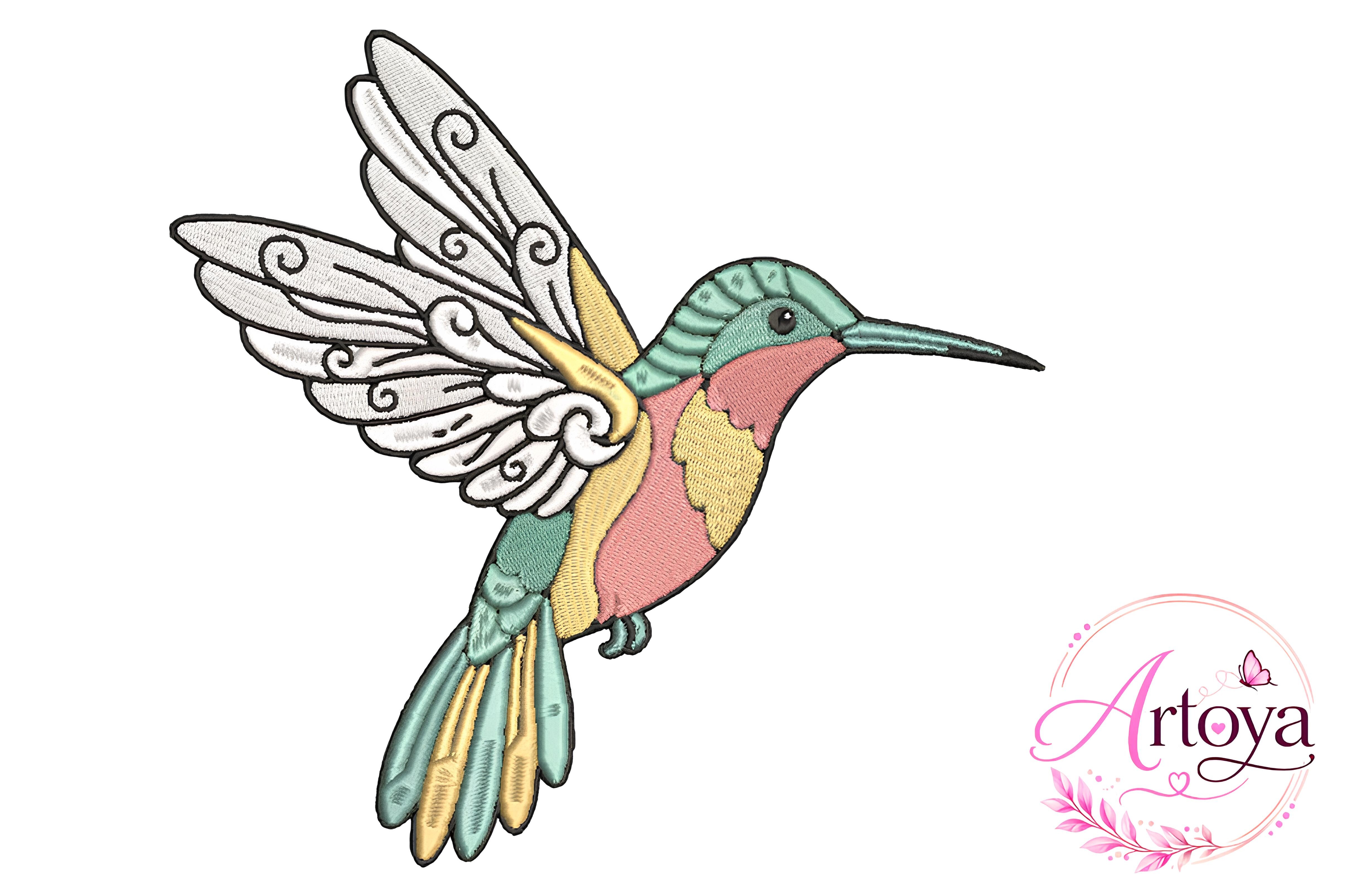 Hummingbird Embroidery Design