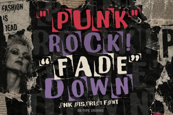 Ink District Font PNG with transparent background - Preview 1