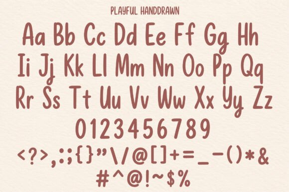 Playful Handdrawn Font PNG with transparent background - Preview 2