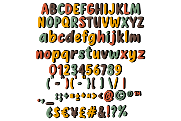 Playful Pop Font PNG with transparent background - Preview 2