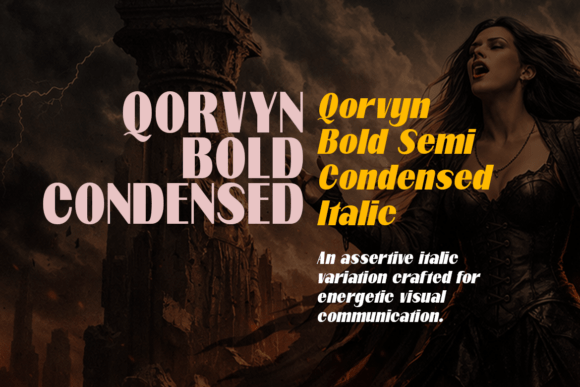 Qorvyn Font PNG with transparent background - Preview 3