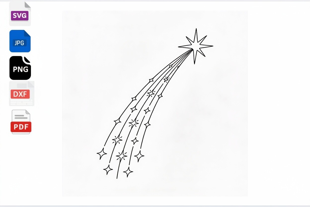 Shooting Star SVG Cut File