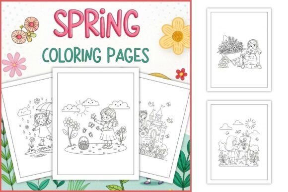 Spring Coloring Pages for Kids