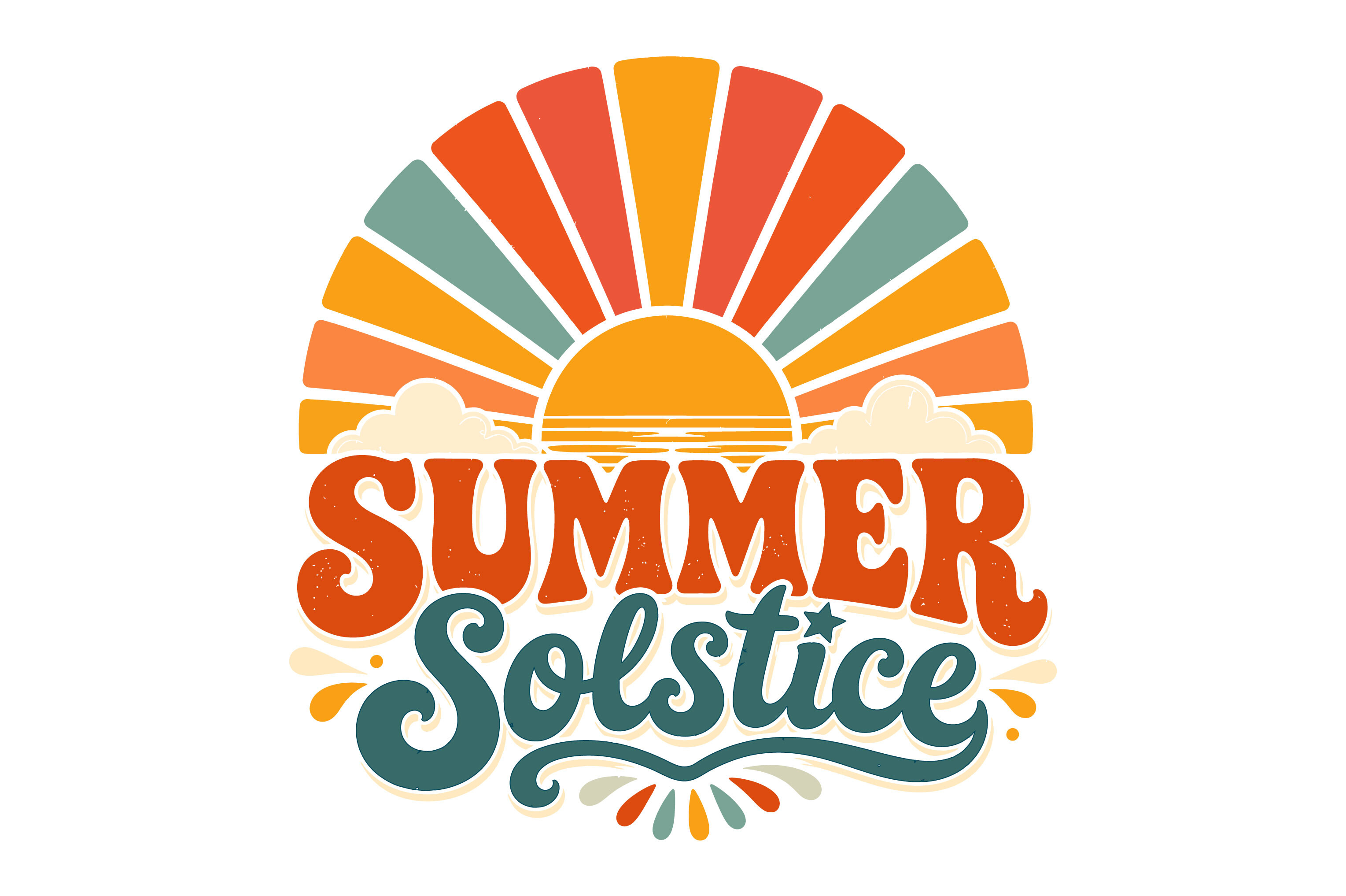 Summer Solstice Retro Design