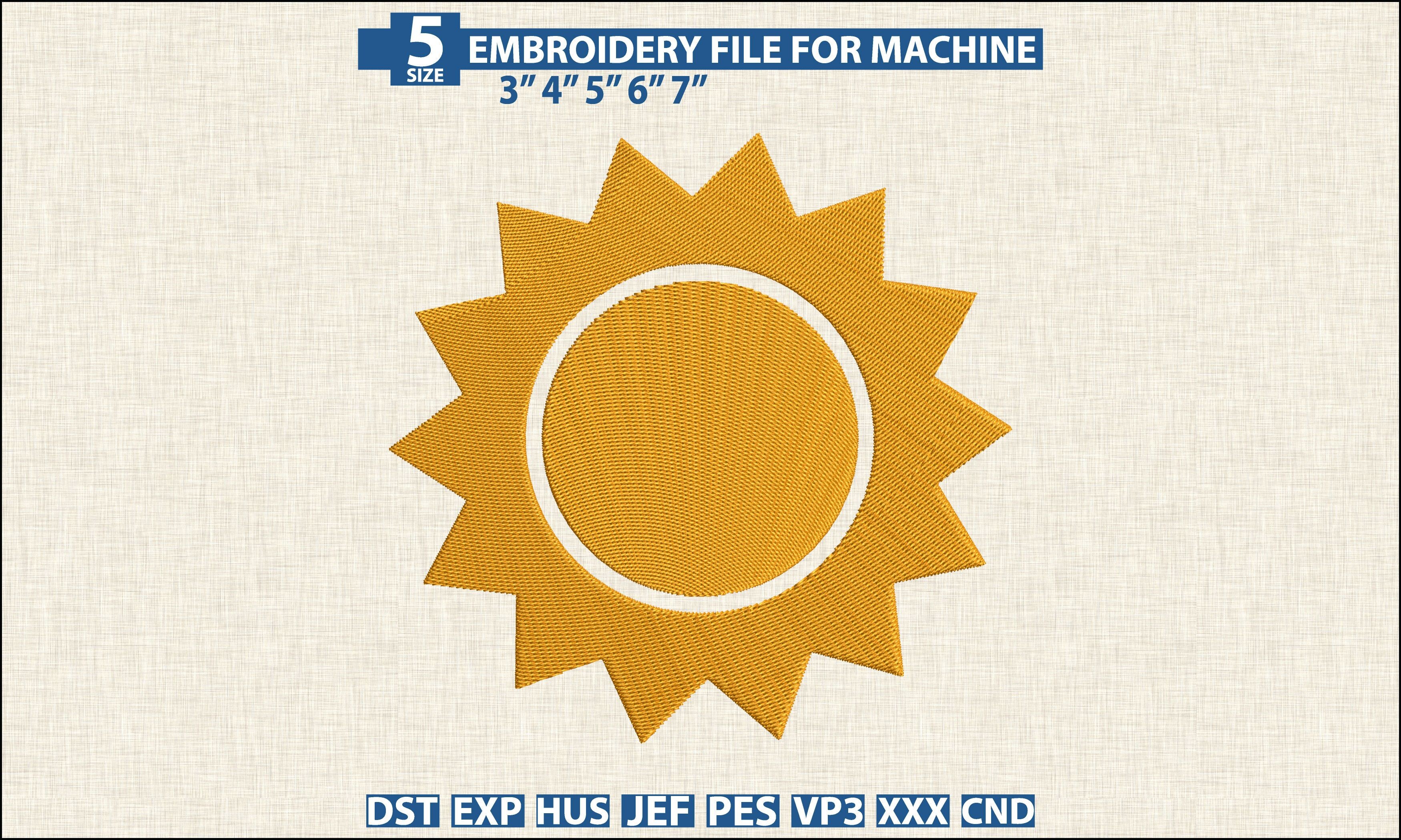 Sun Summer DST PES Embroider Word Design