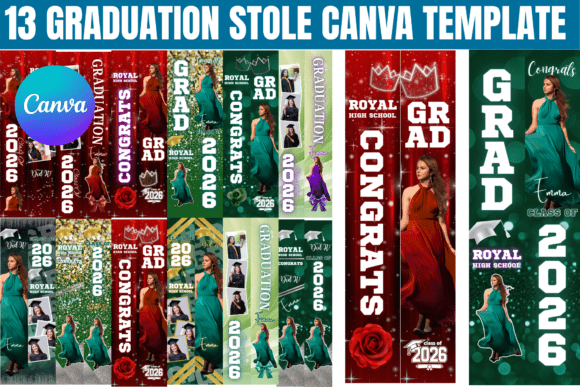 13 Graduation Stole Canva Template Graphic Print Templates By Gfx Shaown