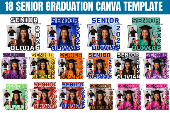18 Senior Graduate 2026 Canva Template Grafik Druck-Vorlagen Von Gfx Shaown