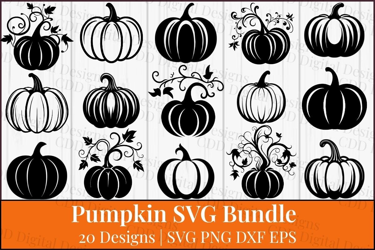 20 Pumpkin SVG Bundle Graphic by cathiecribb · Creative Fabrica