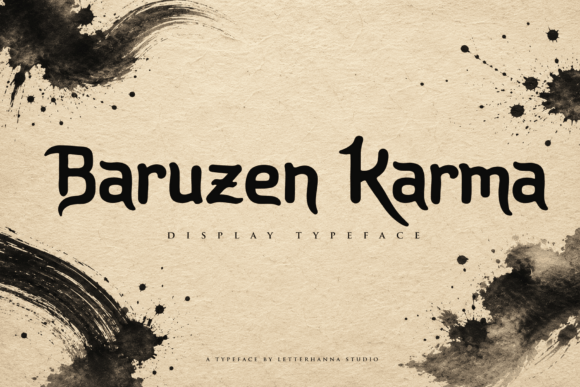 Baruzen Karma Display Font By letterhanna