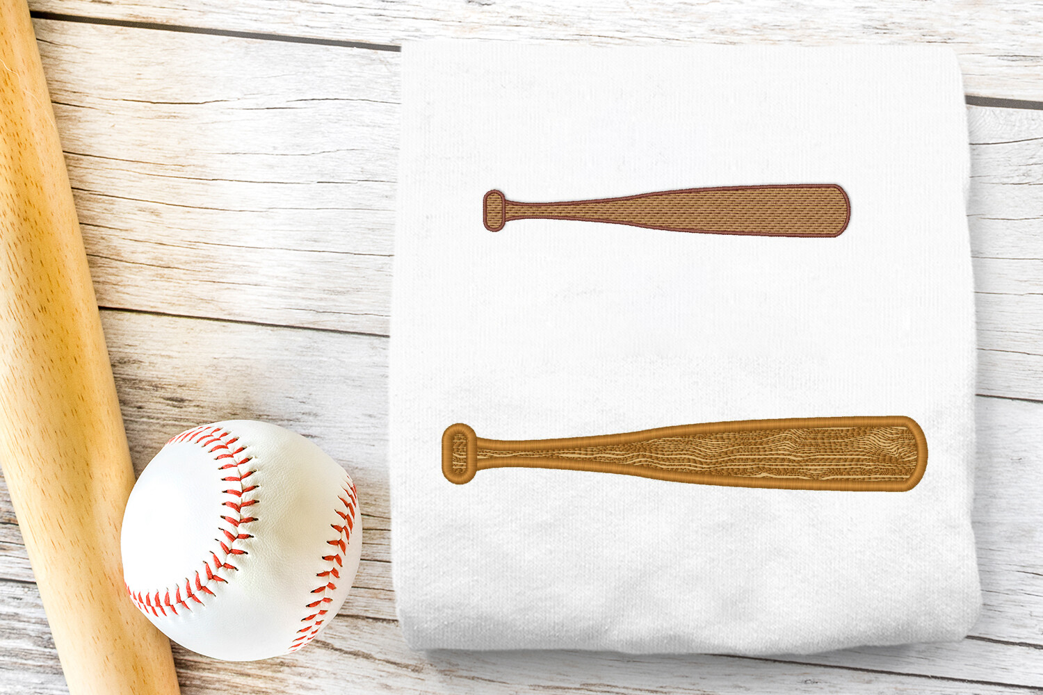 Baseball Bat with Wood Grain Applique