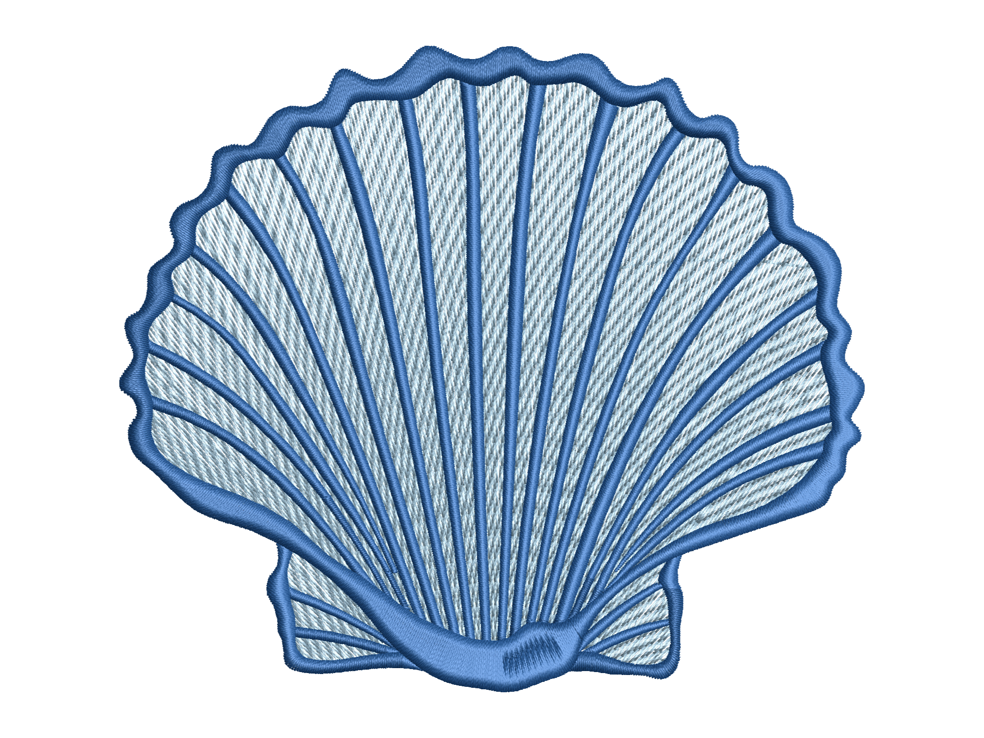 Blue Scallop Shell Design