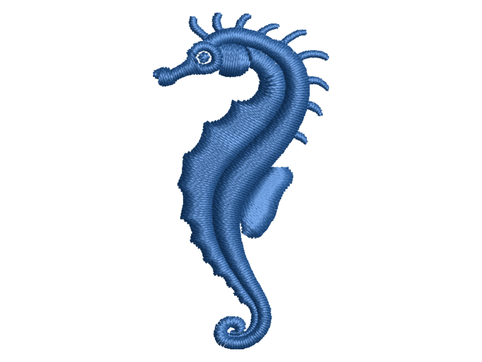 Blue Seahorse Embroidery