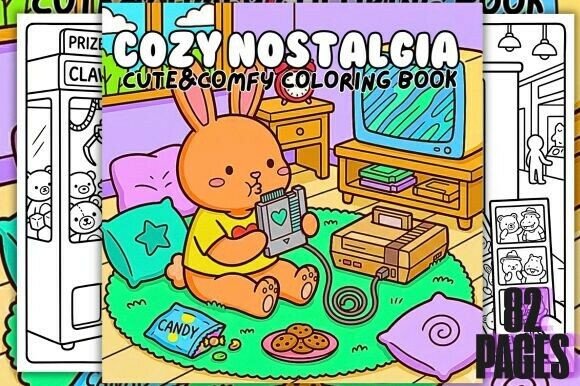 Cozy Nostalgia Cute&Comfy Coloring Book