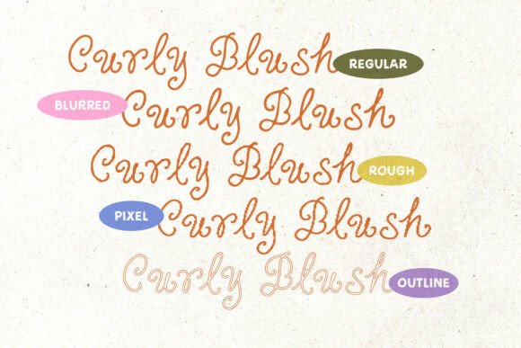 Curly Blush Font - Preview 1