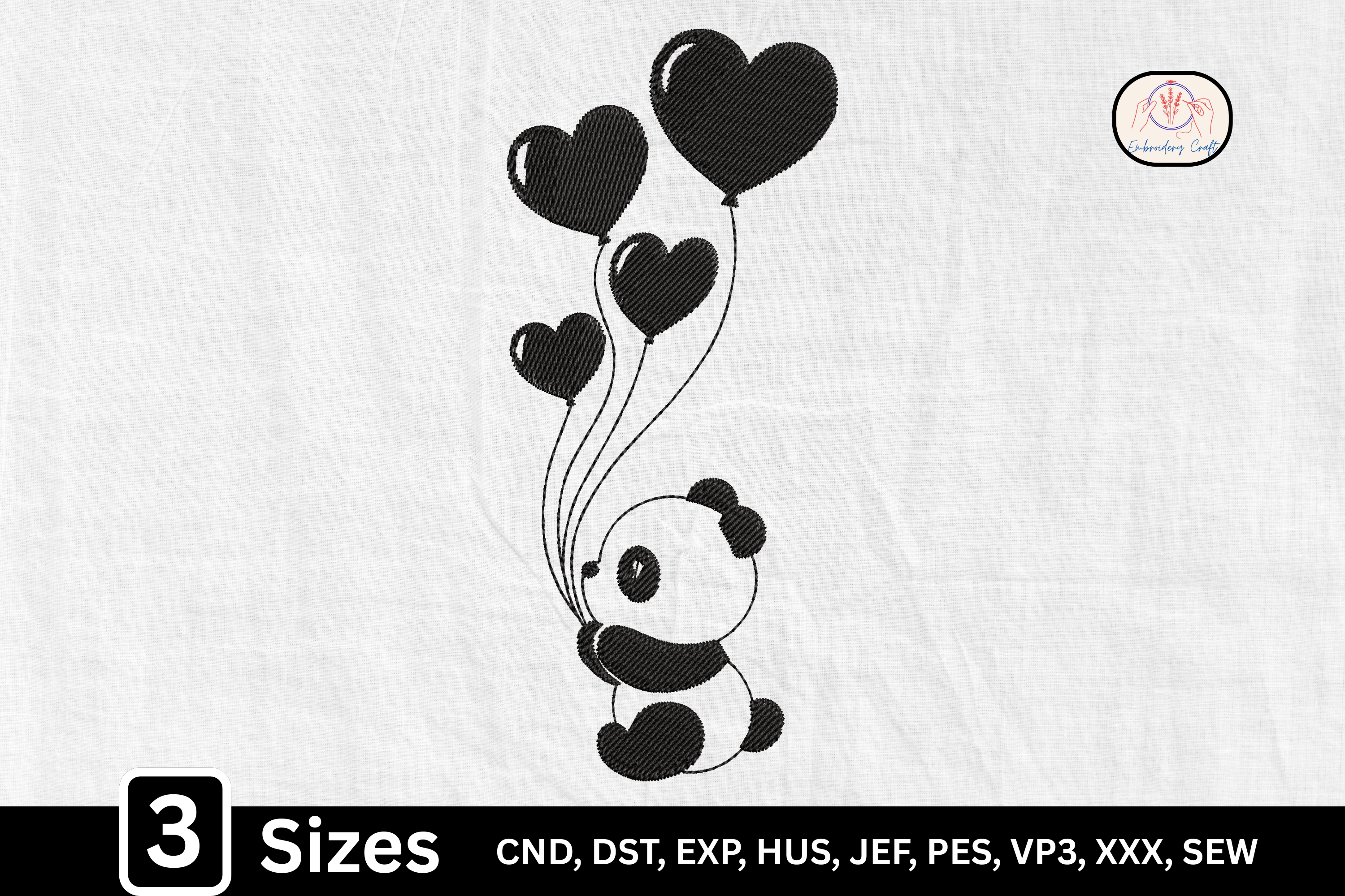 Cute Kawaii Balloon Heart Panda