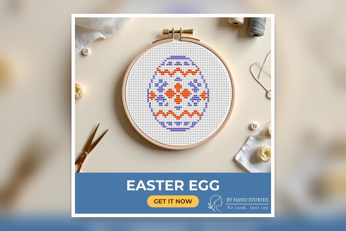 Easter Egg Cross Stitch Pattern PDF