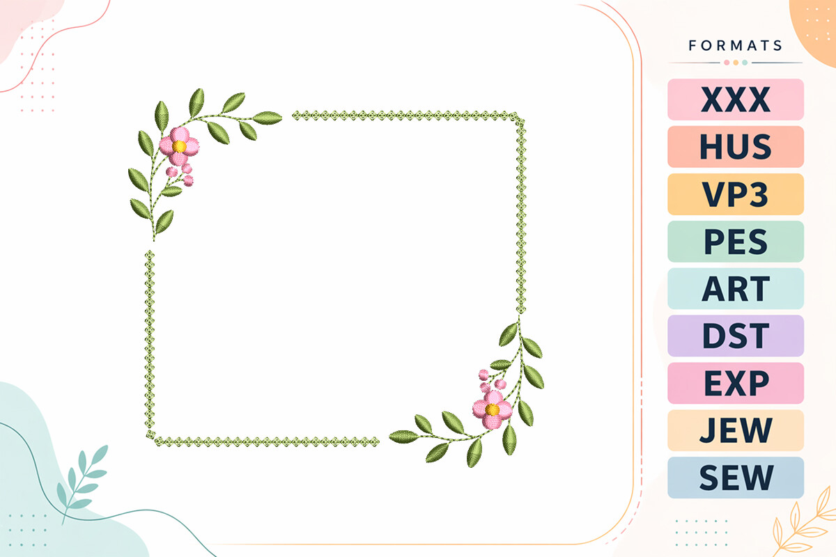 Floral Square Frame