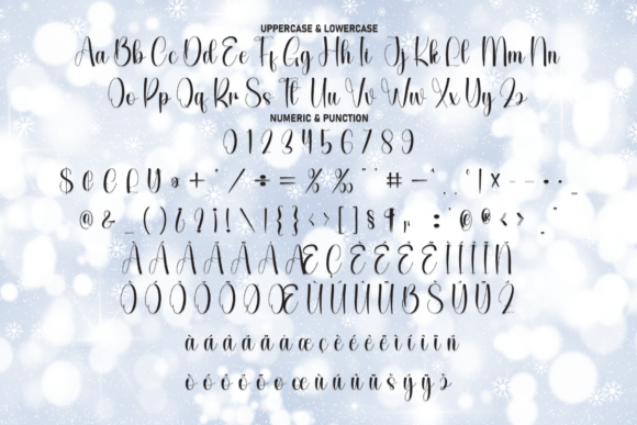 Frosty Bling Font PNG with transparent background - Preview 6