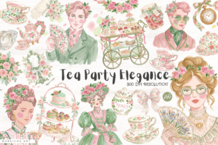 Garden Tea Party Elegance Clipart Graphic by Markicha Art · Creative ...