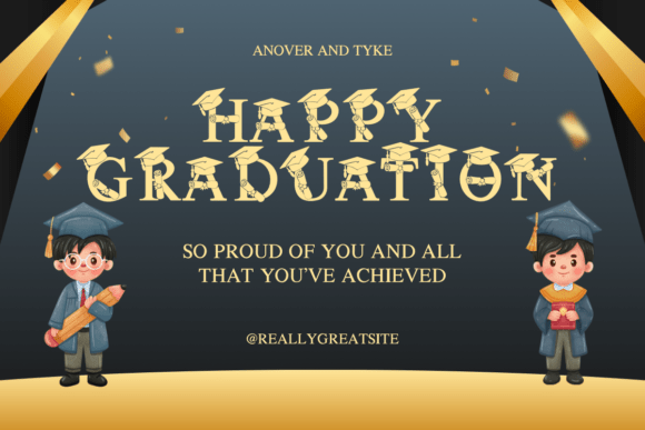 Graduation Font - Preview 6
